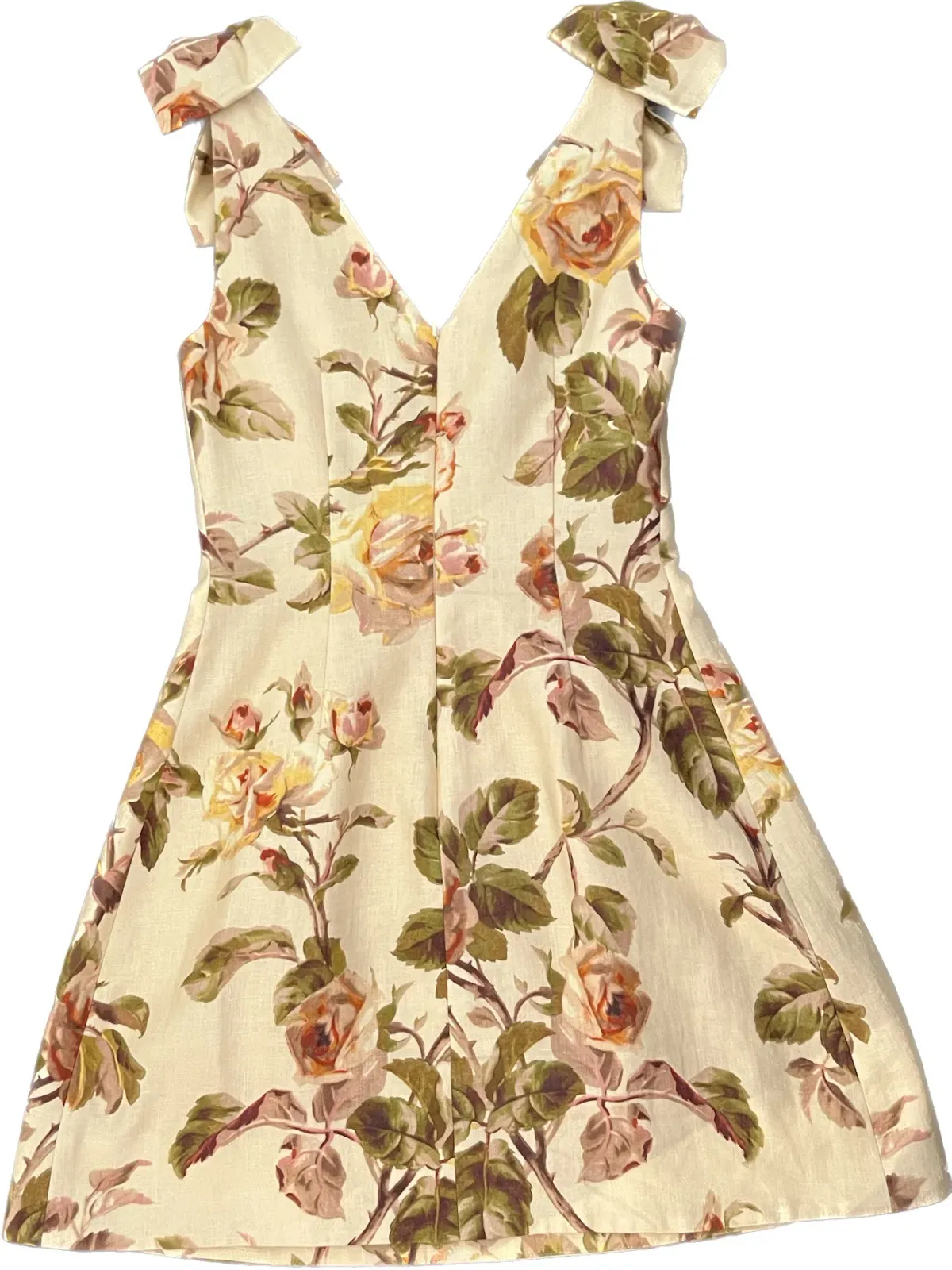 Zimmermann Resistance Tie Dress Mini Dress Autumn Rose Size 0/Au 8 - Image 3
