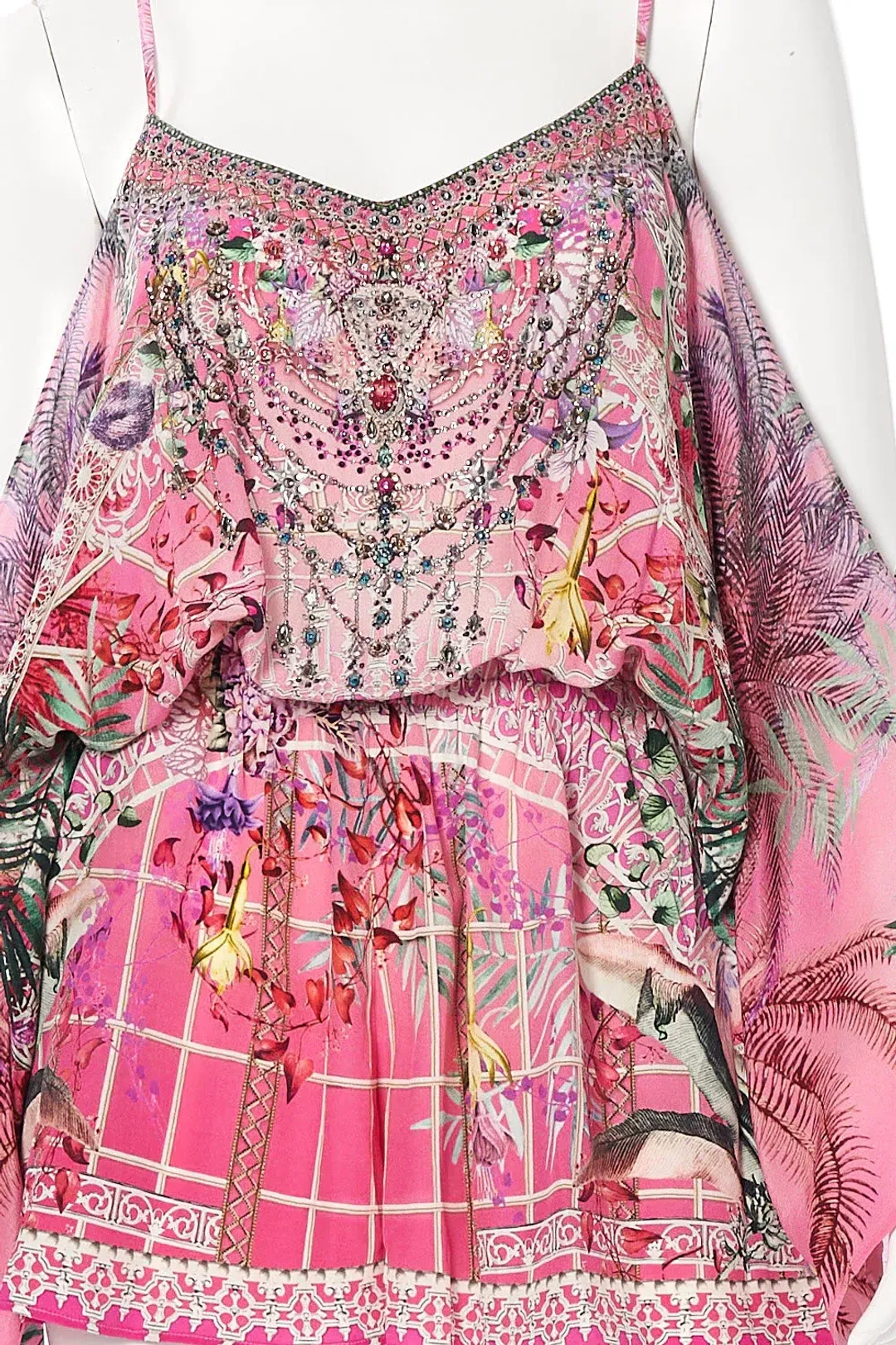 Camilla Drop Shoulder Playsuit Glasshouse Romance Size L /Au 14 for rent on The Volte - main image