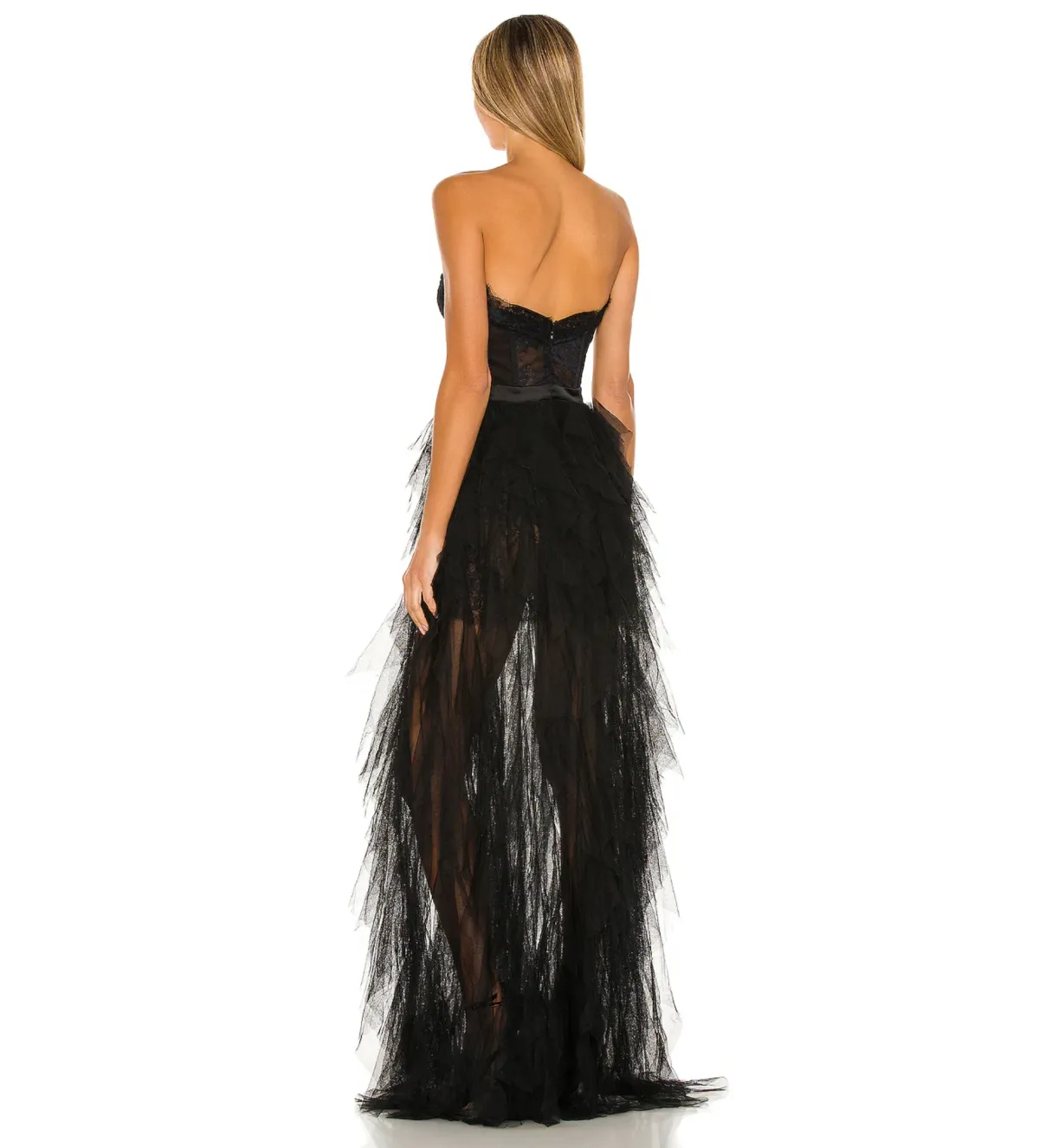 For Love & Lemons Bustier Gown Black Size L/Au 12 - Image 2