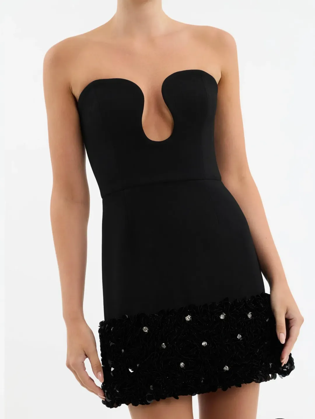 Rebecca Vallance The Elanie Mini Dress Black Size 8 for rent on The Volte - main image