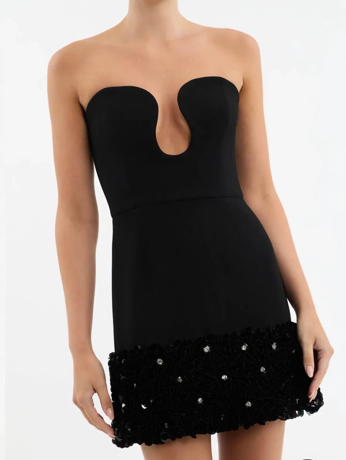 Rebecca Vallance The Elanie Mini Dress Black Size 8 - Image 5