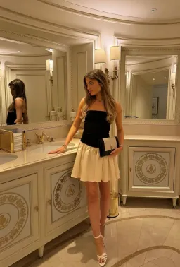 Arcina Ori Celine Dress Black/White Size 8 for rent on The Volte - image 3