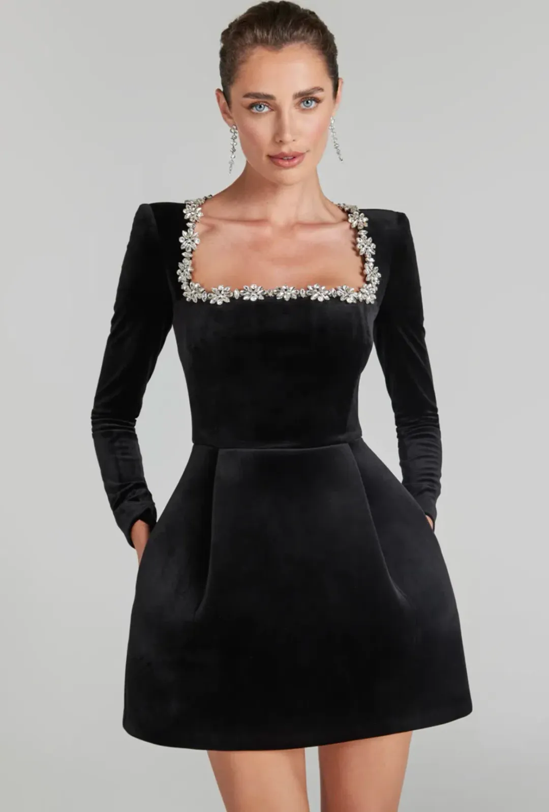 Nadine Merabi Kimberly Mini Dress Black Size XS / AU 6 for rent on The Volte - main image