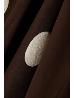 Faithfull the Brand Santos Polka Dot Georgette Maxi Dress Chocolate Size M / AU 10 for rent on The Volte - image 3