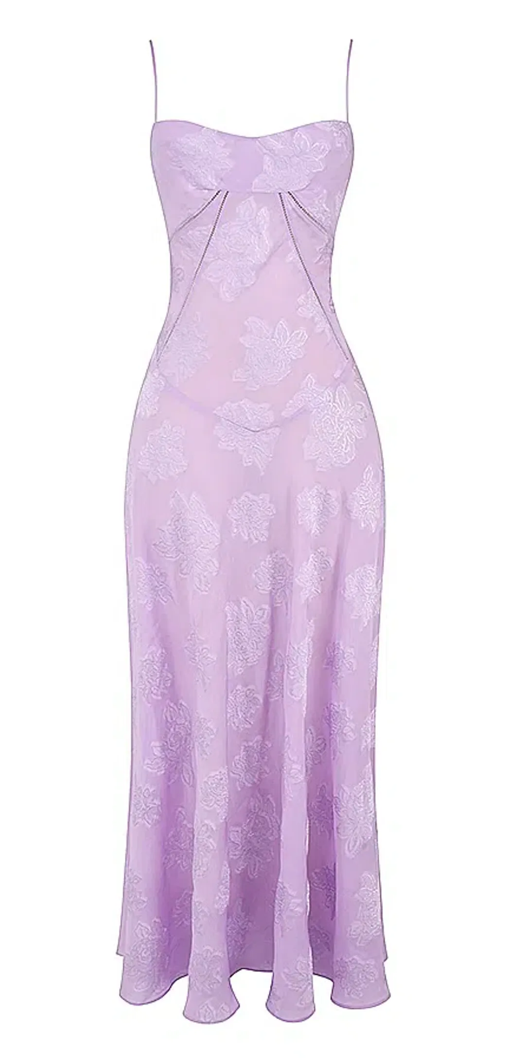 House Of CB Seren Lace Back Maxi Dress Orchid Floral Size S / AU 8 for rent on The Volte - main image