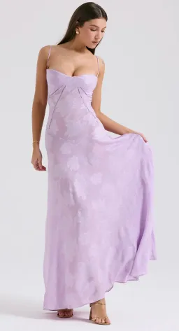 House Of CB Seren Lace Back Maxi Dress Orchid Floral Size S / AU 8 for rent on The Volte - image 2