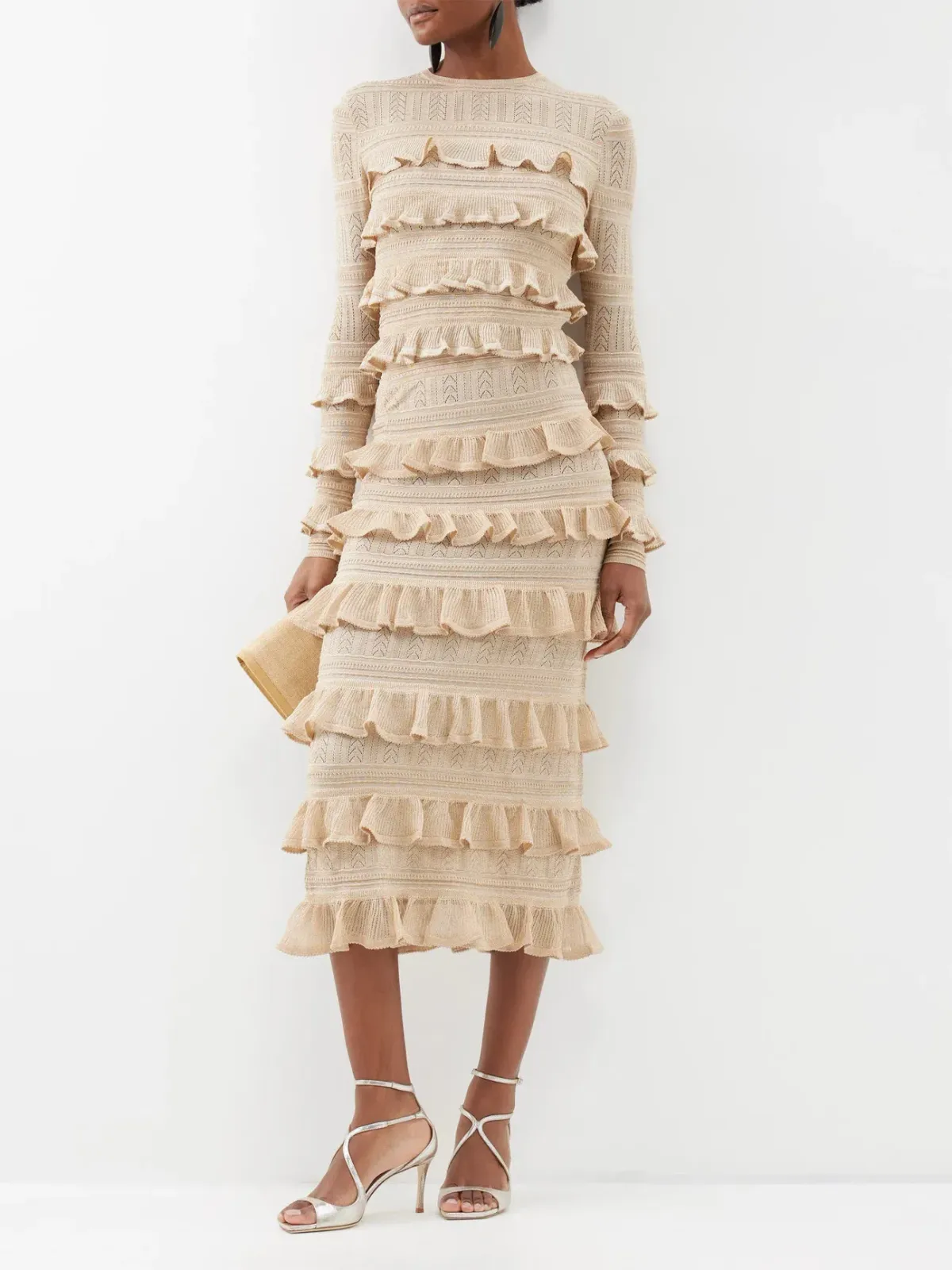 Zimmermann Matchmaker Ruffle Top Gold Lurex Size 0P / AU 6 - Image 1