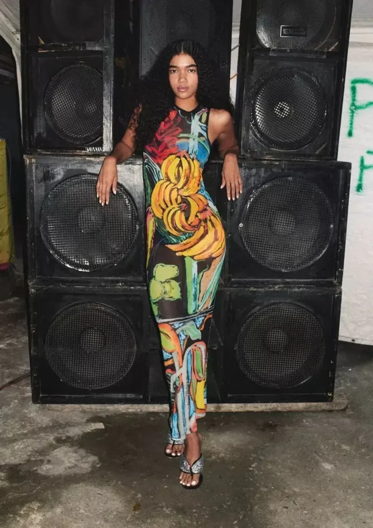 Venroy Mesh Tank Dress Jamaica Scene Print Size 12 - Image 2