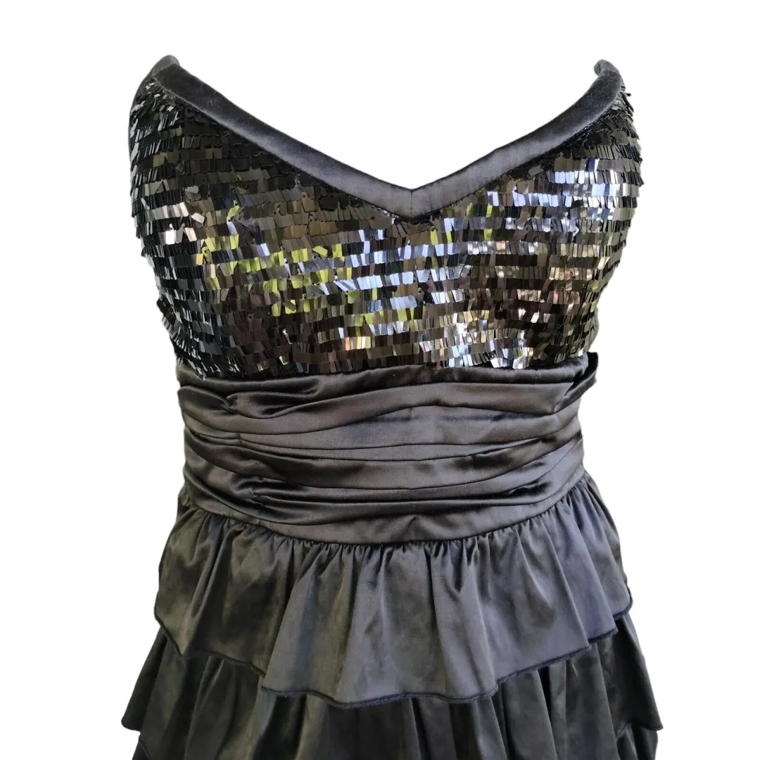 Elle Zeitoune Christina Mini Dress Black Size 10 for rent on The Volte - main image