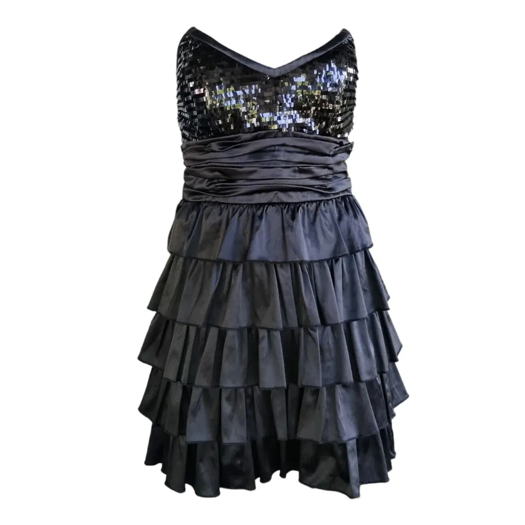 Elle Zeitoune Christina Mini Dress Black Size 10 for rent on The Volte - main image