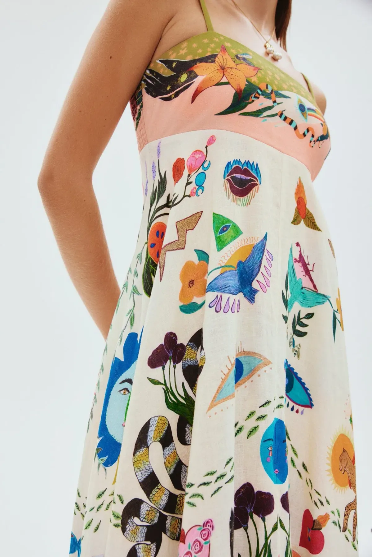 Alemais Evergreen Sundress Multi Size 8 - Image 2