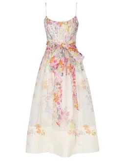 Zimmermann Natura Corset Midi Dress Kaleidoscope Garden Floral Size 1 / AU 10 for rent on The Volte - image 3