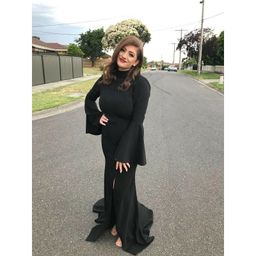 Rachel Gilbert Darlia Gown Black Size AU 10 for rent on The Volte - image 2
