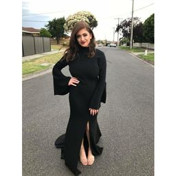 Rachel Gilbert Darlia Gown Black Size AU 10 for rent on The Volte - image 1