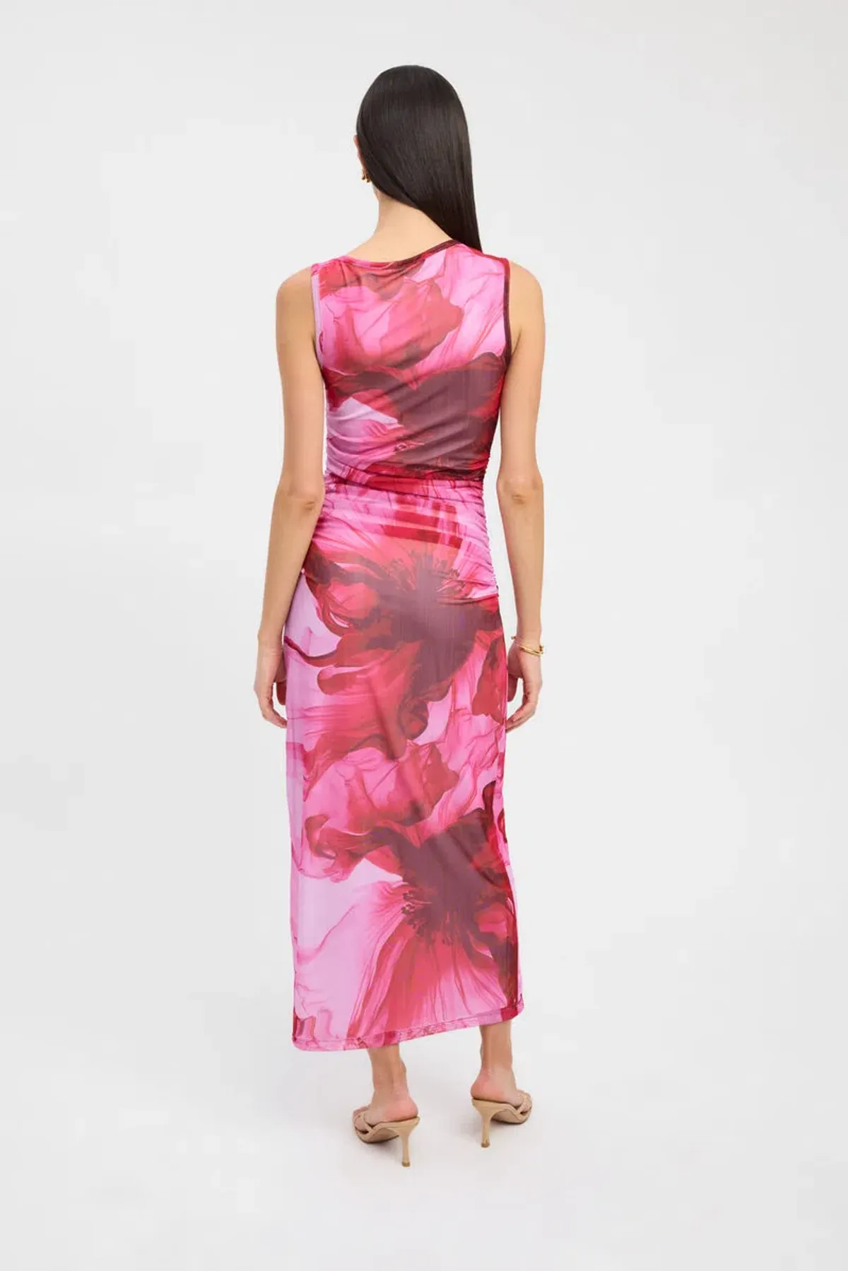 Kookai Rosalia Maxi Dress Pink and Red Multi Size 8 - Image 2