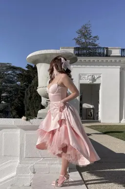 House of CB Mademoiselle Midi Dress Ballerina Pink Size AU 8 for rent on The Volte - image 5