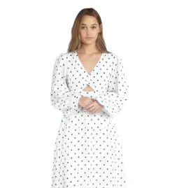 Aje Liberation Blouson Midi Dress Cream and Black Dot Size M / AU 10 for rent on The Volte - image 3