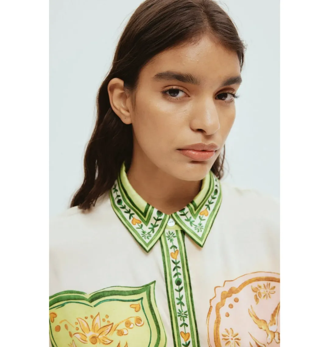 Alemais Porcelain Silk Shirt and Short Set Print Size AU 10 for rent on The Volte - main image