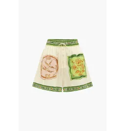 Alemais Porcelain Silk Shirt and Short Set Print Size AU 10 for rent on The Volte - image 6