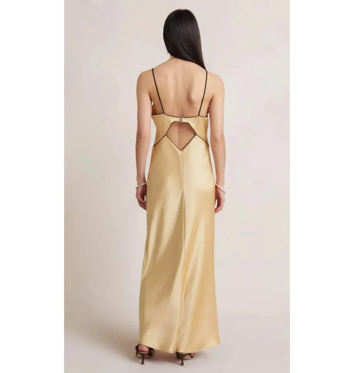 Bec & Bridge Hazel Maxi Dress Wheat/Yellow Size AU 6 - Image 3