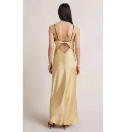 Bec & Bridge Hazel Maxi Dress Wheat/Yellow Size AU 6 for rent on The Volte - image 3