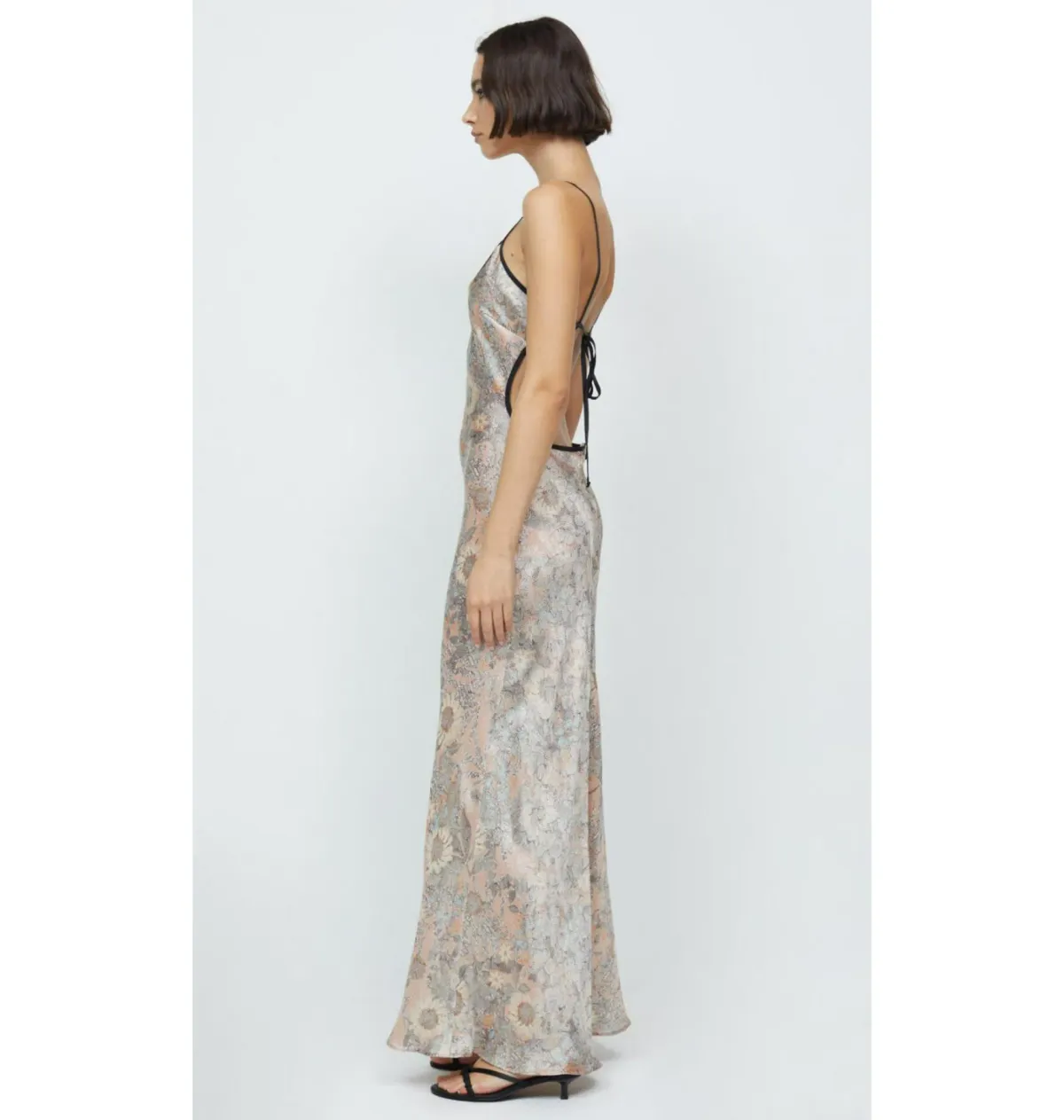 Bec & Bridge Nina Keyhole Maxi Dress Blush Jacquard Size AU 10 - Image 2