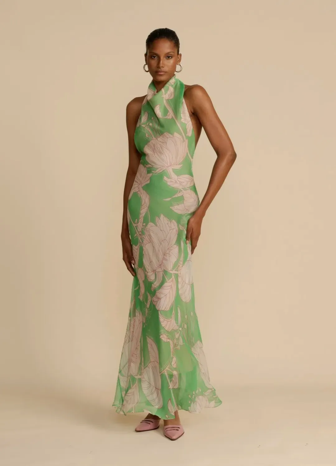 Arcina Ori Josephine Dress Green Floral Print Size S / AU 8 for rent on The Volte - main image