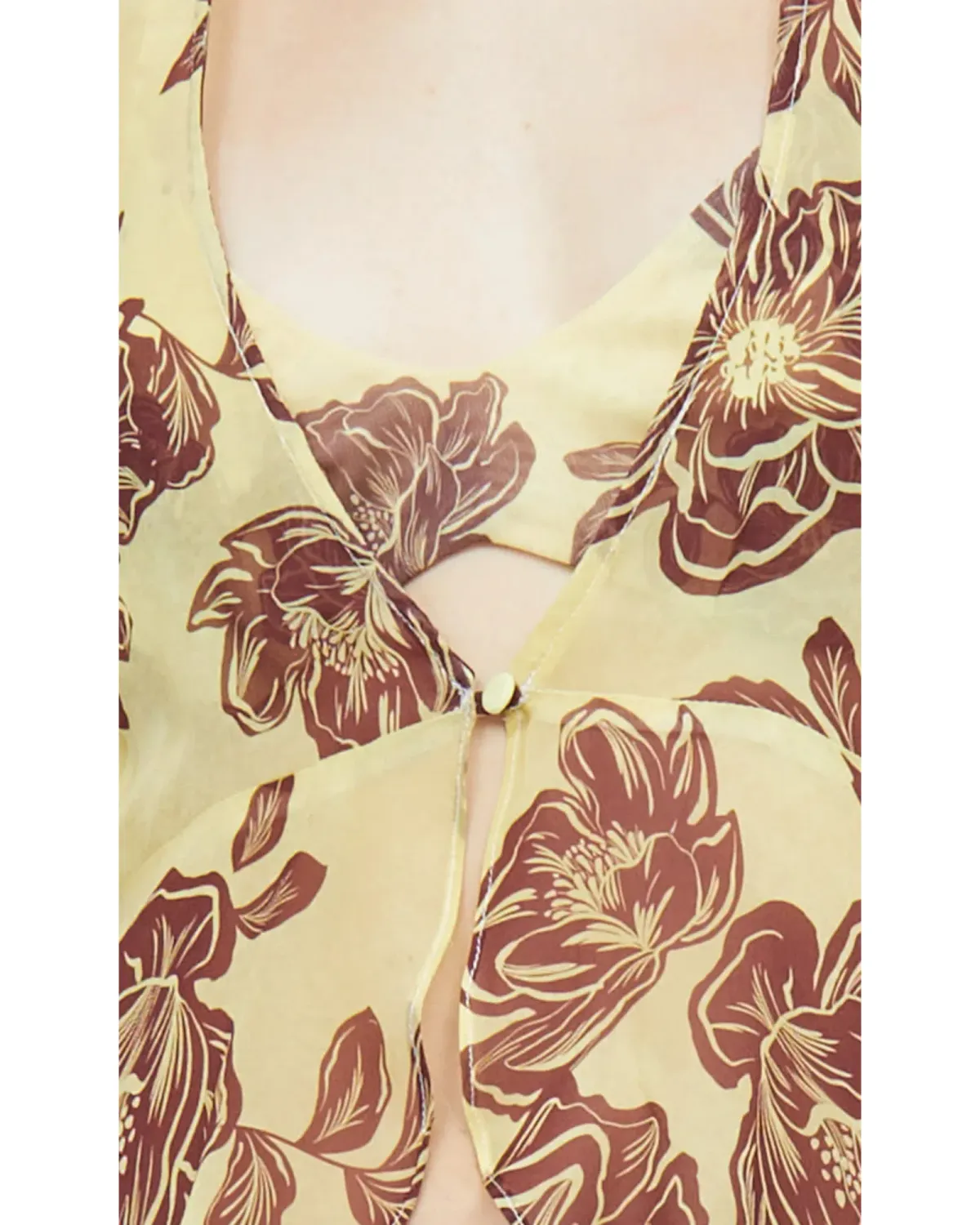 Bec & Bridge Malibu Halter Top Citrus Plum Floral Size S / AU 8 - Image 3