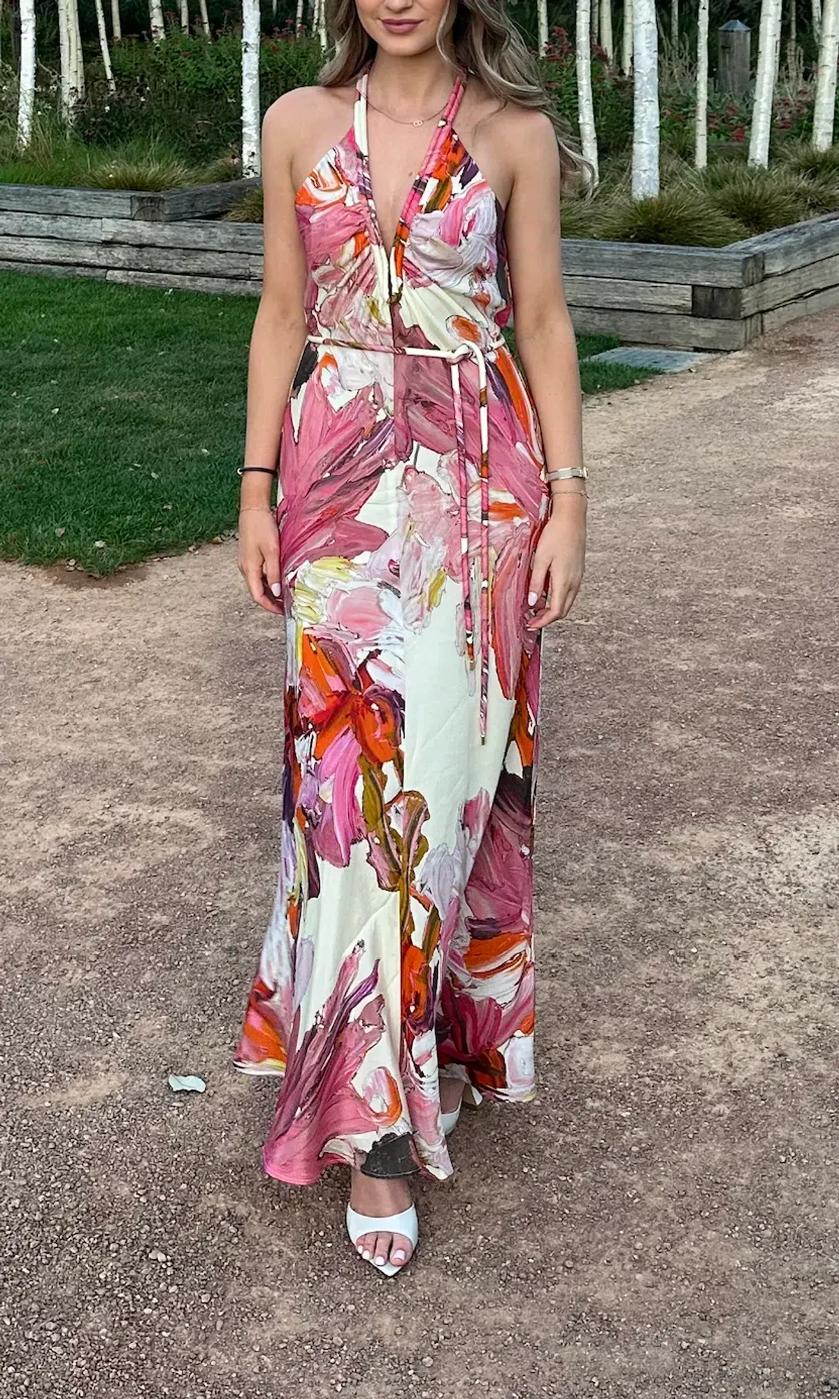 Manning Cartell Distorted Floral Dress Multi Size 4 - Image 5
