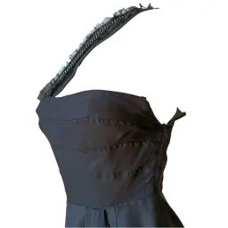 Rachel Gilbert One Shoulder Silk Mini Dress Black Size 0 / AU 6 for rent on The Volte - image 6