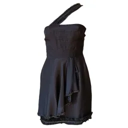 Rachel Gilbert One Shoulder Silk Mini Dress Black Size 0 / AU 6 for rent on The Volte - image 1