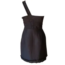 Rachel Gilbert One Shoulder Silk Mini Dress Black Size 0 / AU 6 for rent on The Volte - image 2