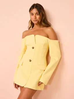 Sir the Label Sandrine Tailored Mini Dress in Limone Size 1 / AU 8 for rent on The Volte - image 11