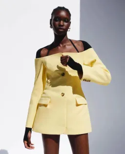 Sir the Label Sandrine Tailored Mini Dress in Limone Size 1 / AU 8 for rent on The Volte - image 6