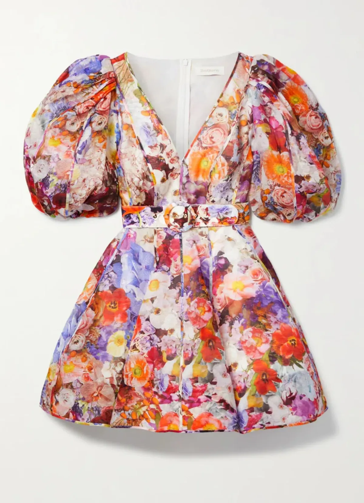 Zimmermann The Prima Voile Mini Dress in Multi Floral Size 3/Au 14 - Image 5