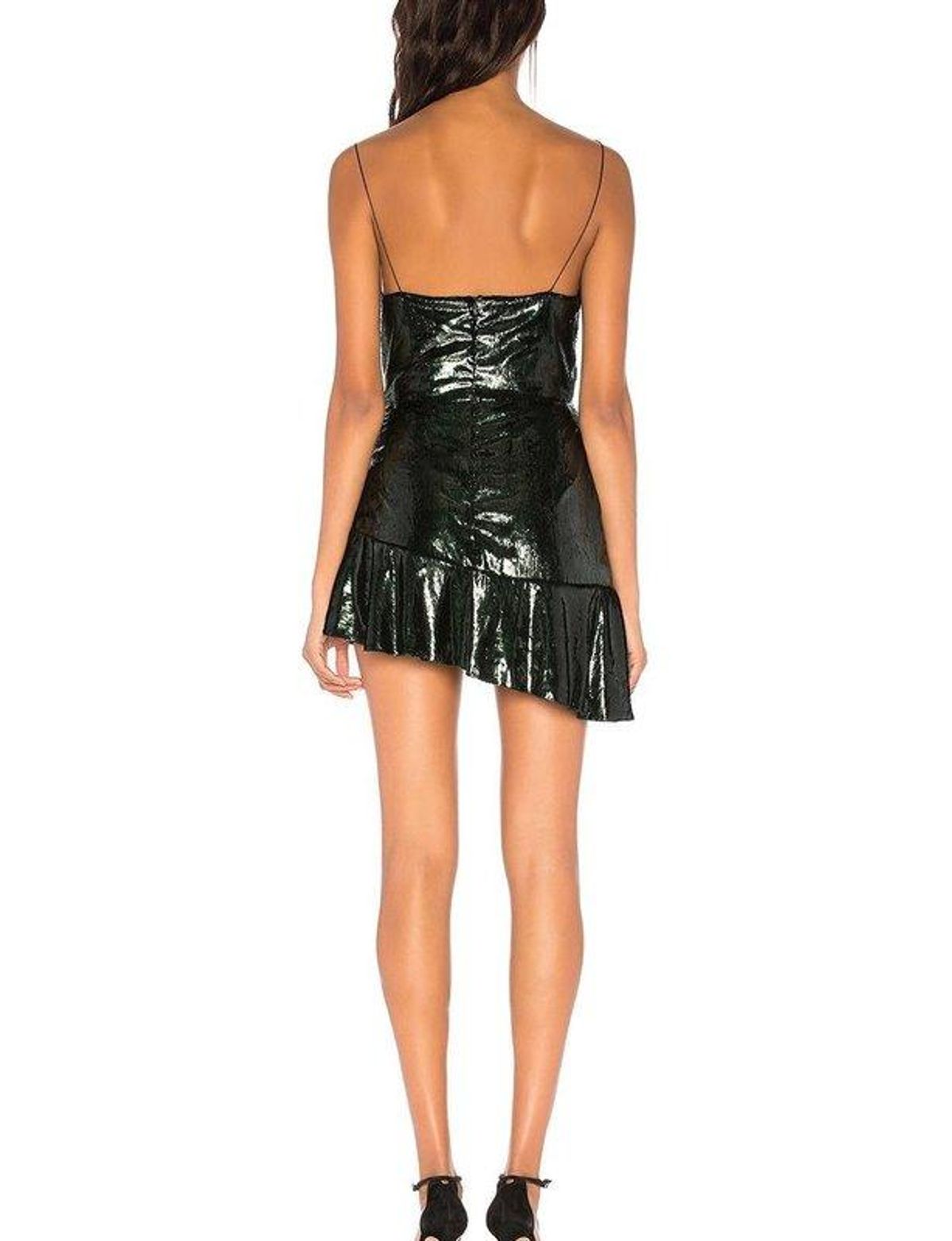 Bec & Bridge Into the Groove Mini Dress | Deep Emerald Green | Size 8 - Image 4
