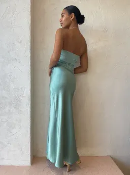 Bec & Bridge Symone Strapless Dress In Moss Green Size 10 for rent on The Volte - image 2