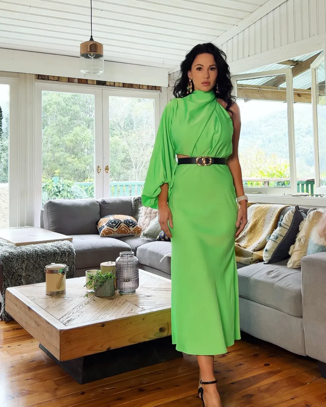 Sheike Olivia Maxi Dress Green Size 6 for rent on The Volte - main image