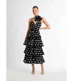 Sheike Julia Polka Dot Dress Black Size 6 for rent on The Volte - image 1