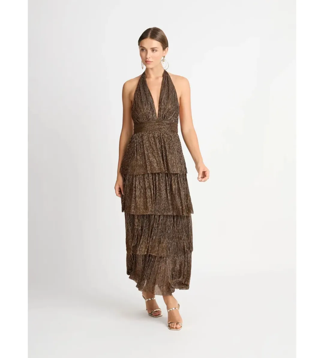 Sheike Galaxy Dress Bronze Size 6 for rent on The Volte - main image