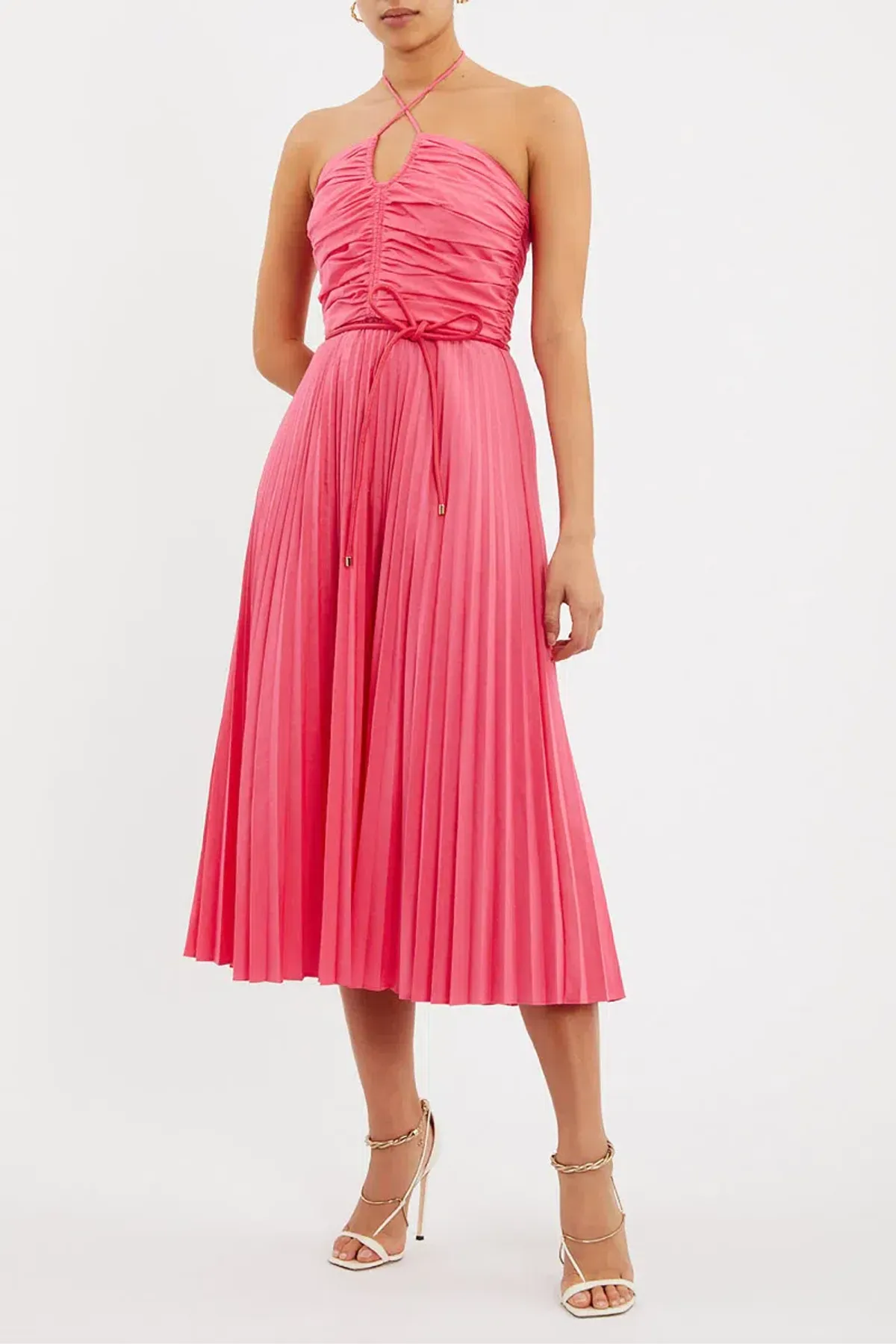 Rebecca Vallance Rosa Halter Dress Pink Size 8 - Image 3