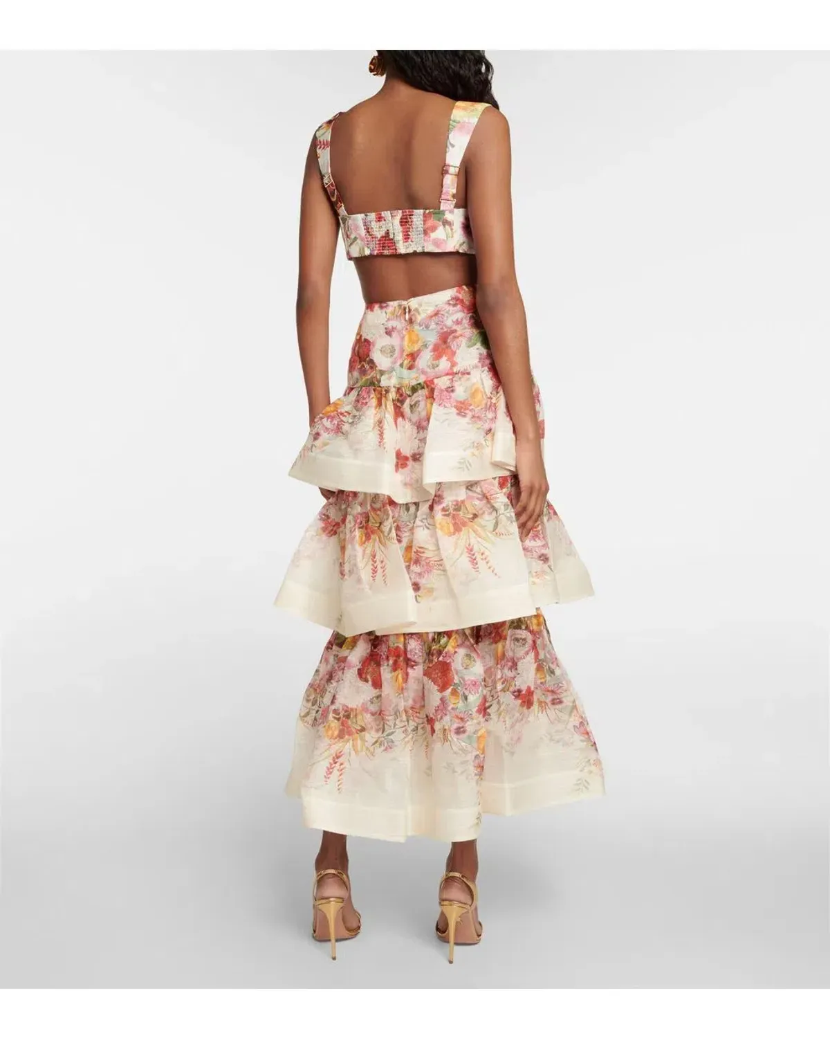 Zimmermann Elka Poppy Wonderland Bralette And Skirt Set Floral Size 1/Au 10 - Image 2