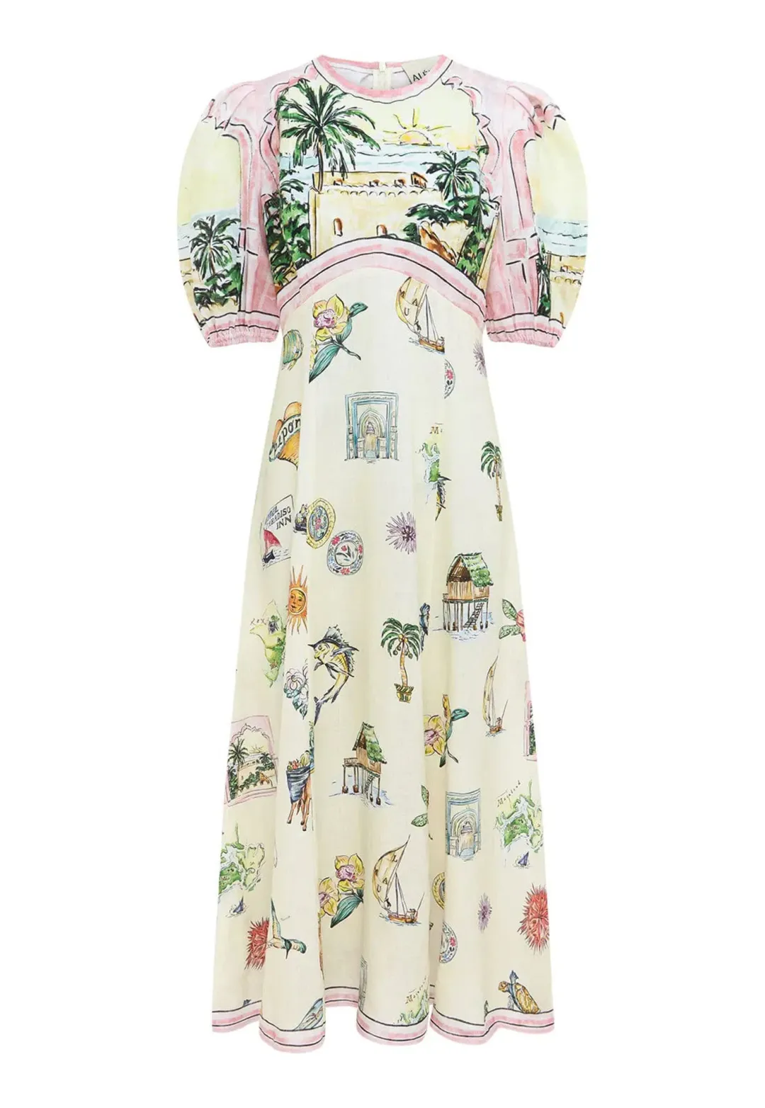 Alemais Sunset Midi Dress Multi Size 10 for rent on The Volte - main image