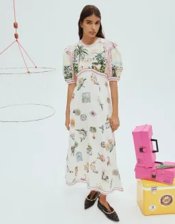 Alemais Sunset Midi Dress Multi Size 10 for rent on The Volte - image 1