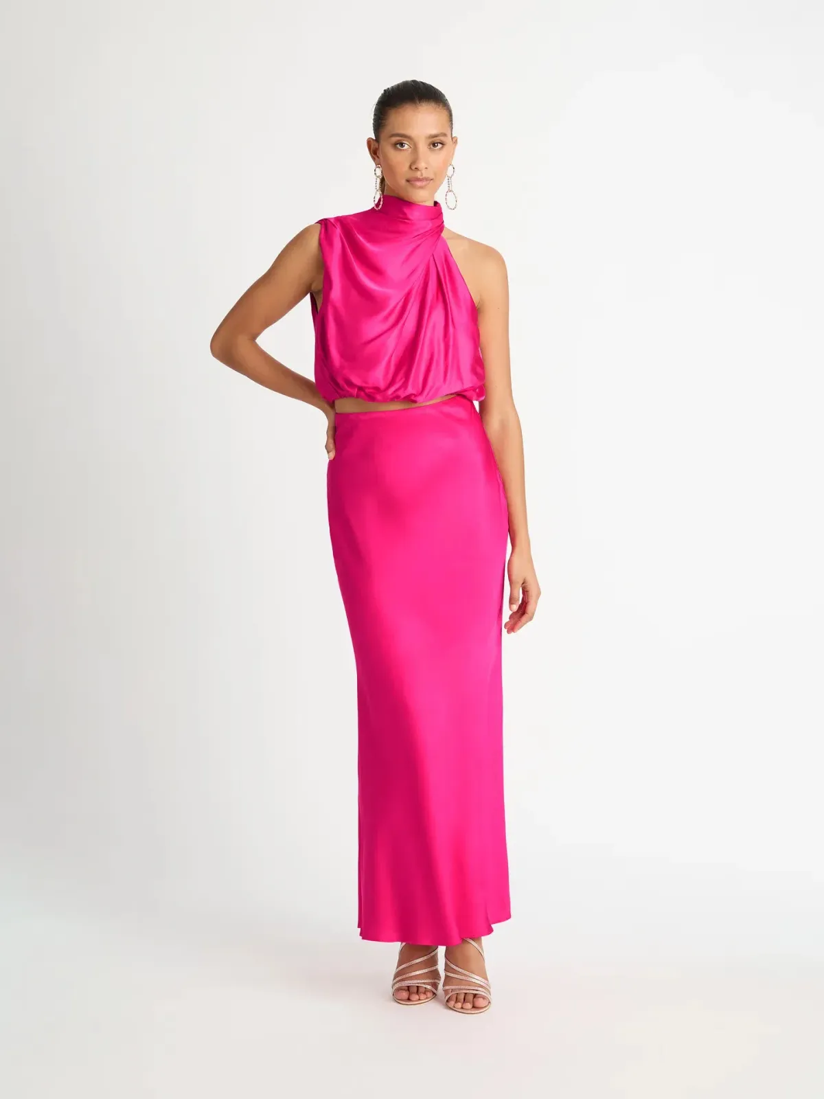 Sheike Gracie Top Size 6 and Skirt Size 8 Set Magenta for rent on The Volte - main image