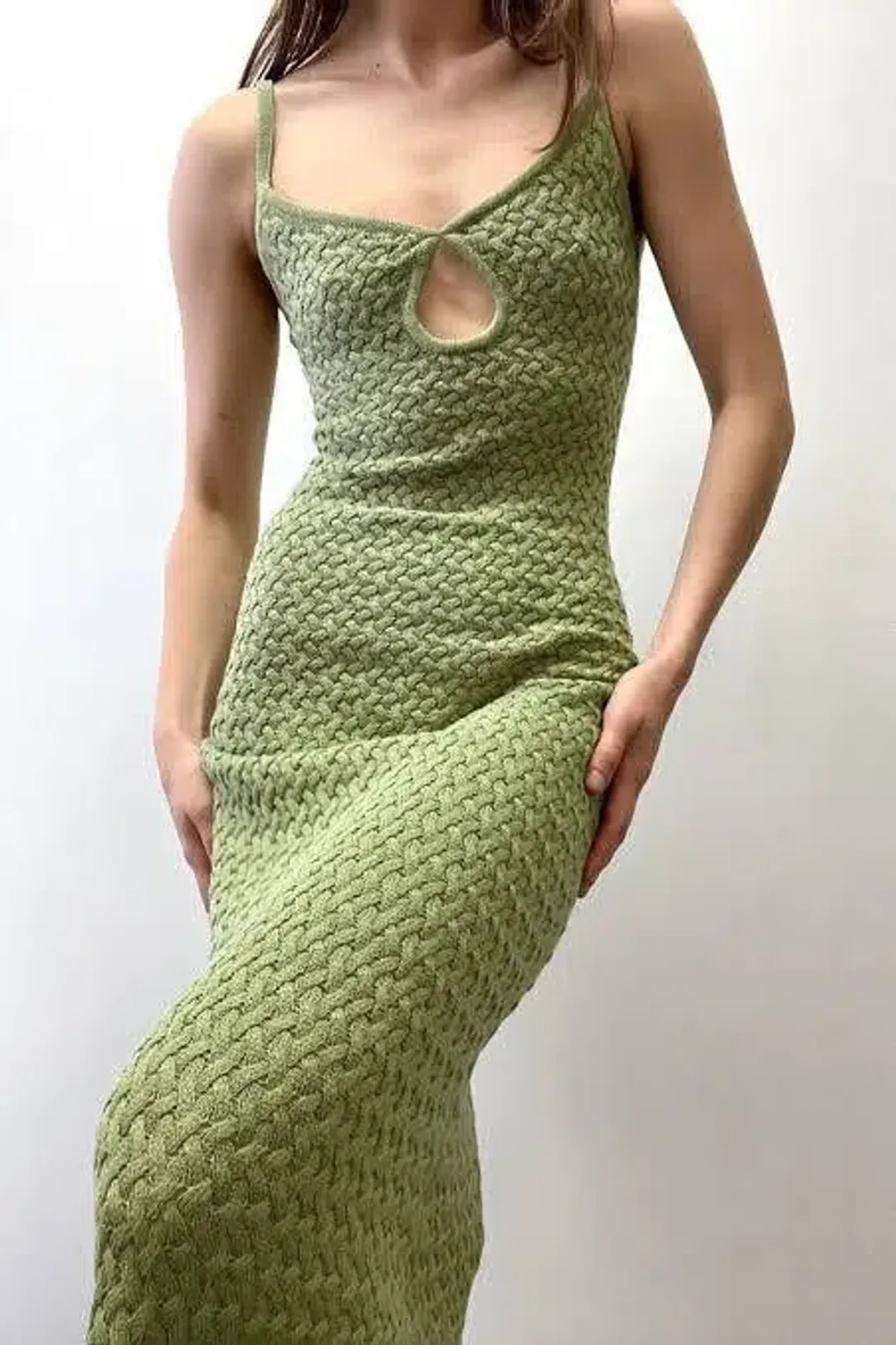 Bec & Bridge Effie Knit Key Maxi Dress in Sage Size XS / AU 6 for rent on The Volte - main image