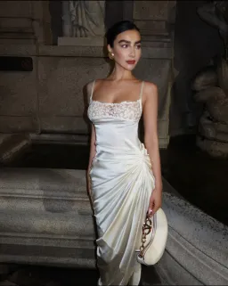 Jacquemus Le Chouchou La Saudade Longue Brodée Maxi Dress Off White Size 36 / AU 8 for rent on The Volte - image 3