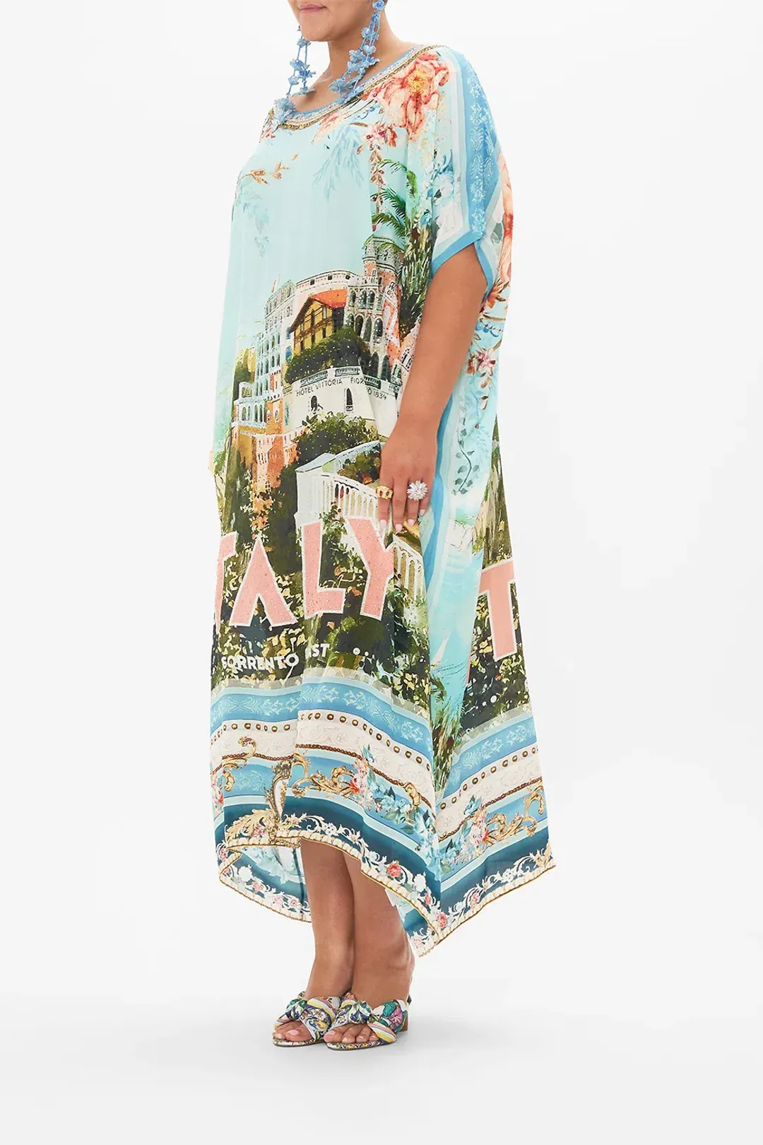 Camilla Round Neck Kaftan From Sorrento with Love One Size for rent on The Volte - main image