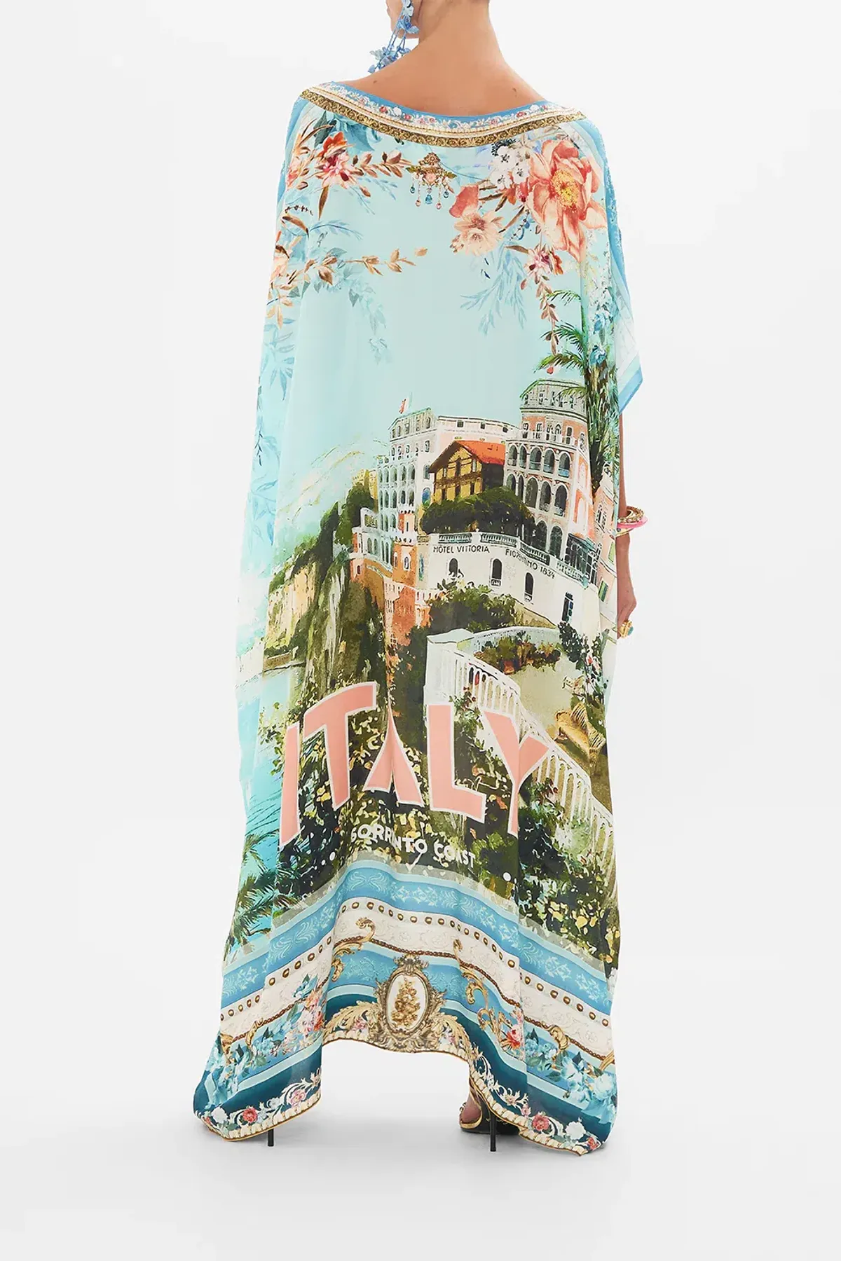 Camilla Round Neck Kaftan From Sorrento with Love One Size - Image 3