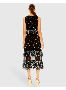 Talulah Love Shak Midi Dress Mono Spot Print Size XS / AU 6 for rent on The Volte - image 2